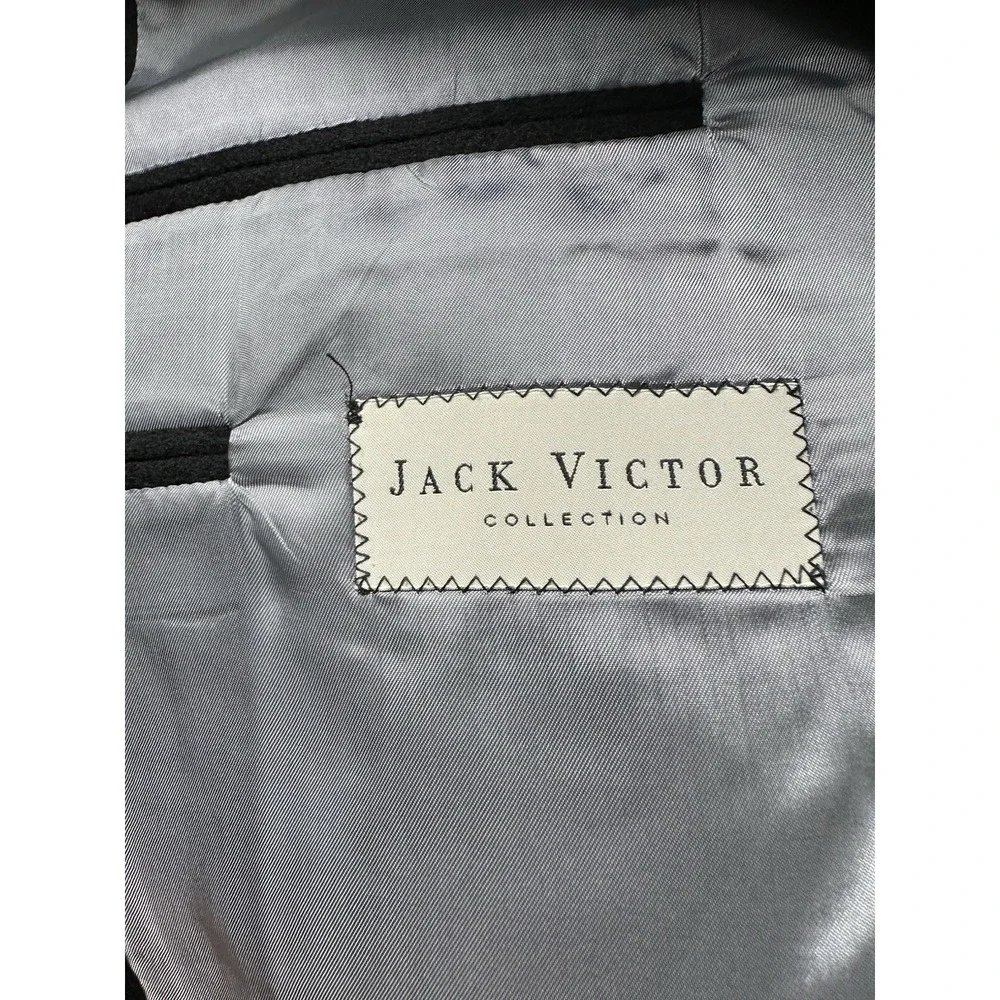 Jack Victor Loro Piana Black Pure Cashmere Blazer Sport Coat 45S Short GLENNWOOD